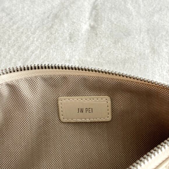 JW PEI Eva Shoulder Bag Ivory White Croc Print Small Purse Handbag Vegan - Picture 7 of 14